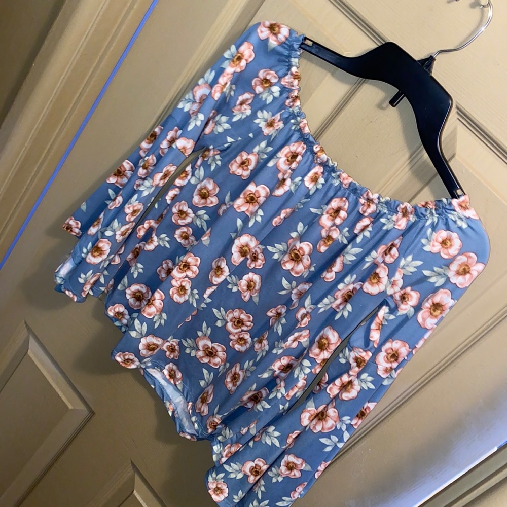 Floral off the shoulder top